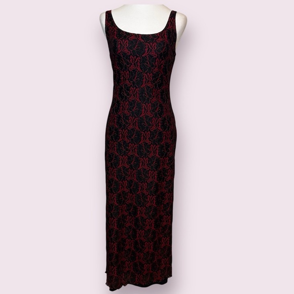 All that Jazz Dresses & Skirts - Vintage 90’s Y2K All That Jazz Red & Black Lace Maxi Dress Size Small